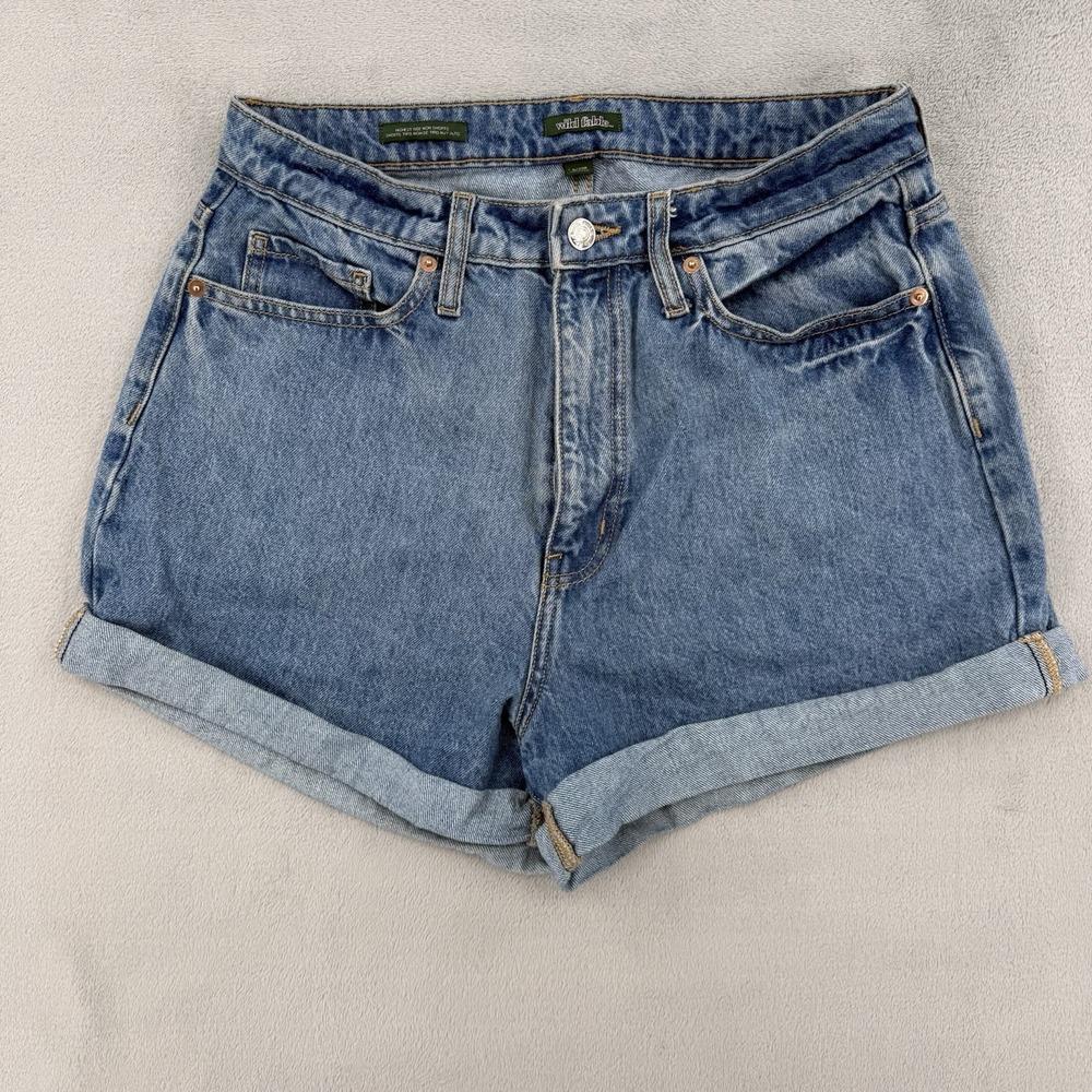 Wild Fable Highest Rise Mom Shorts Womens Size 8 / 29R Blue Denim Summer